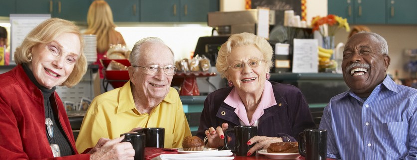 Senior adults sitting together